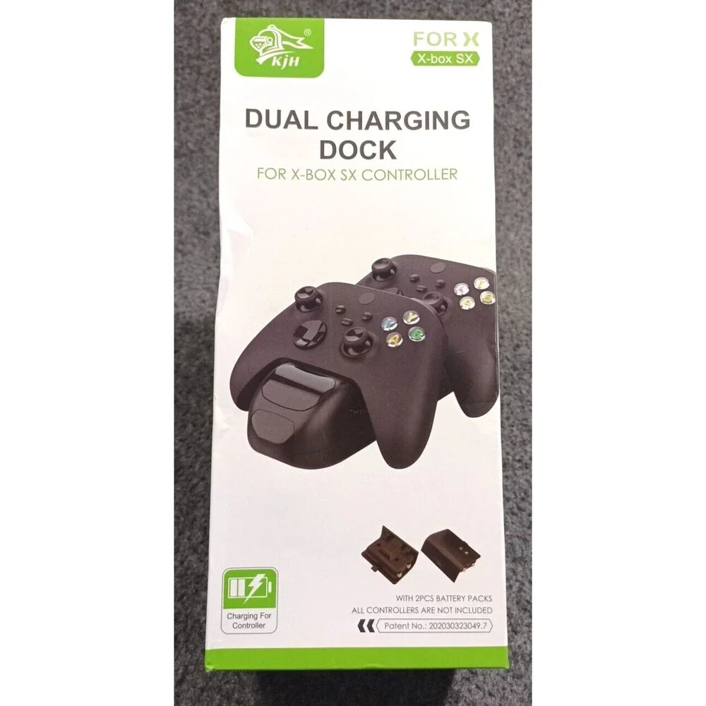 Dual Charging Dock for X-Box SX Controller with 2 PCS Battery Packs New by KJH